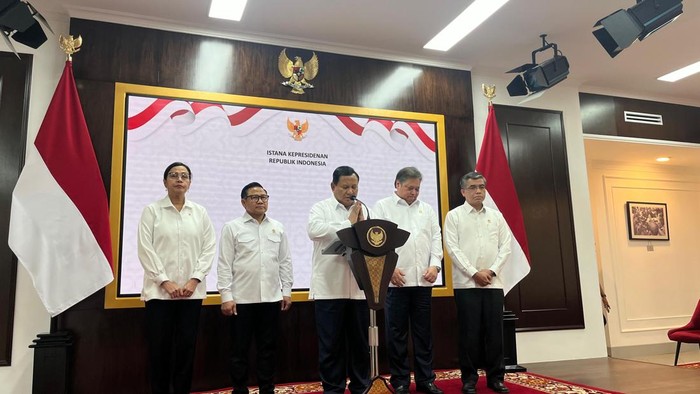Konferensi pers Prabowo (Eva/detikcom)