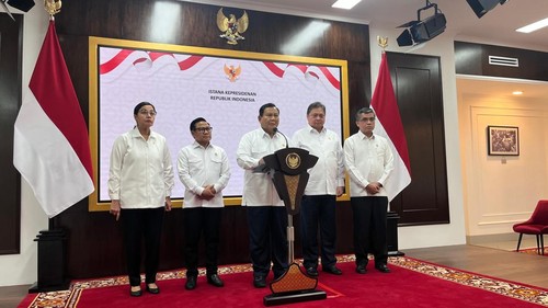 Konferensi pers Prabowo (Eva/detikcom)