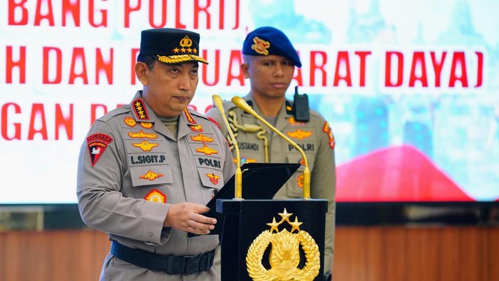Korps rapor kenaikan pangkat Polri di Rupattama Mabes Polri pada Jumat (29/11/2024).