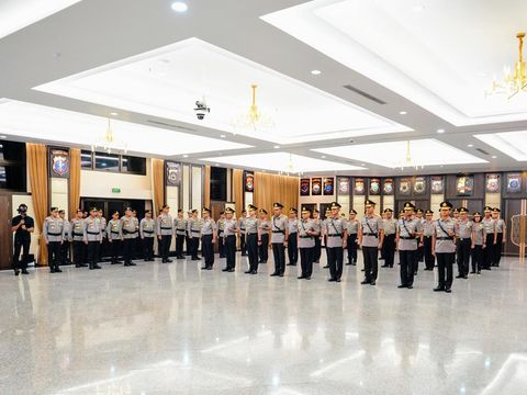 Korps rapor kenaikan pangkat Polri di Rupattama Mabes Polri pada Jumat (29/11/2024).