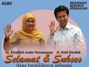 Unggul Quick Count, Gawagis Beri Selamat Khofifah-Emil dan Gus Fawait-Djoko