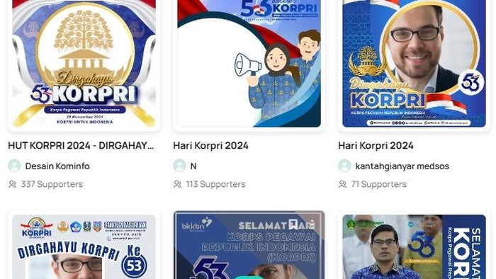 Twibbon HUT Korpri ke-53 Tahun 2024.