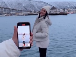 7 Foto Gading Marten Liburan Bareng Medina Dina ke Norwegia, Lihat Aurora