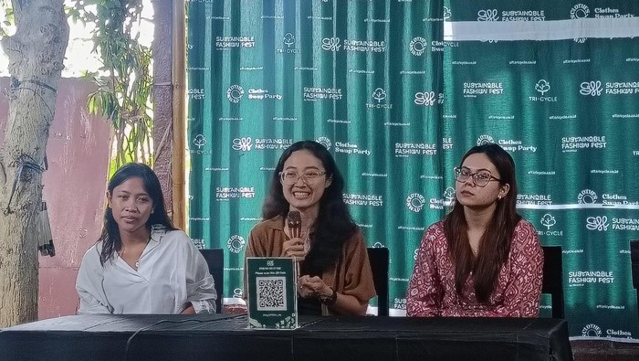 Press conference Sustainable Fashion Fest (SFF) 2024 di Denpasar, Bali, Sabtu (30/11/2024). (Ni Made Lastri Karsiani Putri/detikBali)