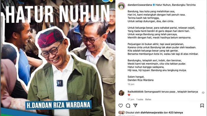 Tangkapan layar IG Dandan Riza Wardana