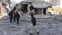 Kawasan ini terus dibombardir serangan udara militer Israel.