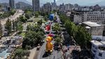 Balon Raksasa Kartun hingga Superhero Meriahkan Sambut Natal di Chile