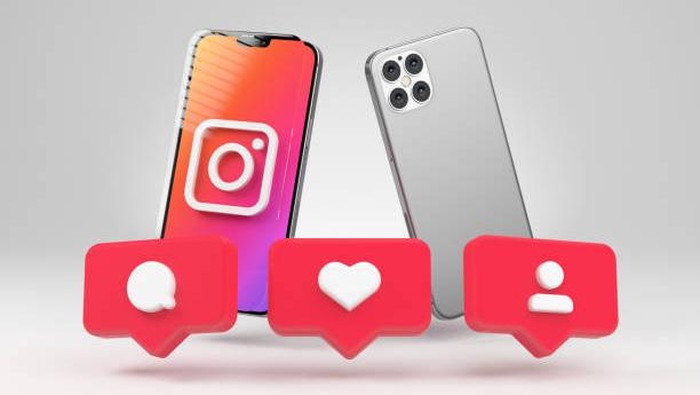 Ilustrasi aplikasi sosial media Instagram.