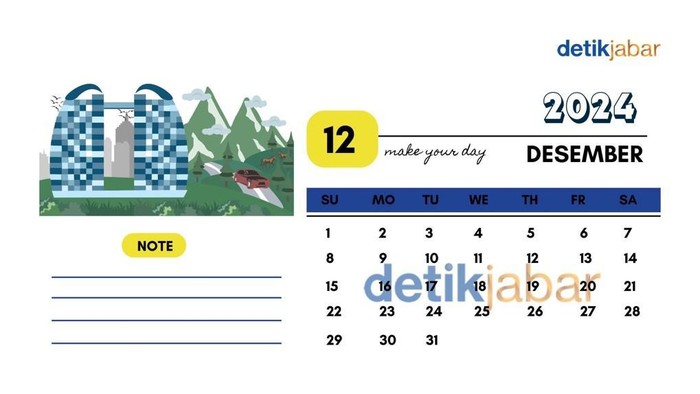 Ilustrasi Kalender Desember 2024