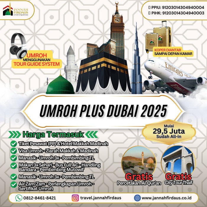 Jannah Firdaus Tour & Travel : Umroh Plus Dubai 2025