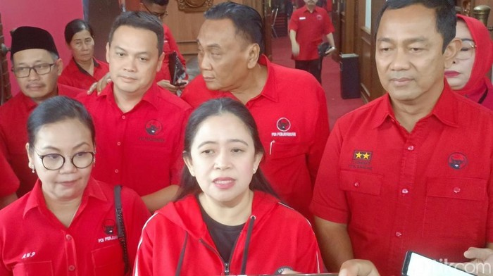 Ketua DPP PDIP Puan Maharani di Panti Marhaen Semarang, Senin (2/12/2024).