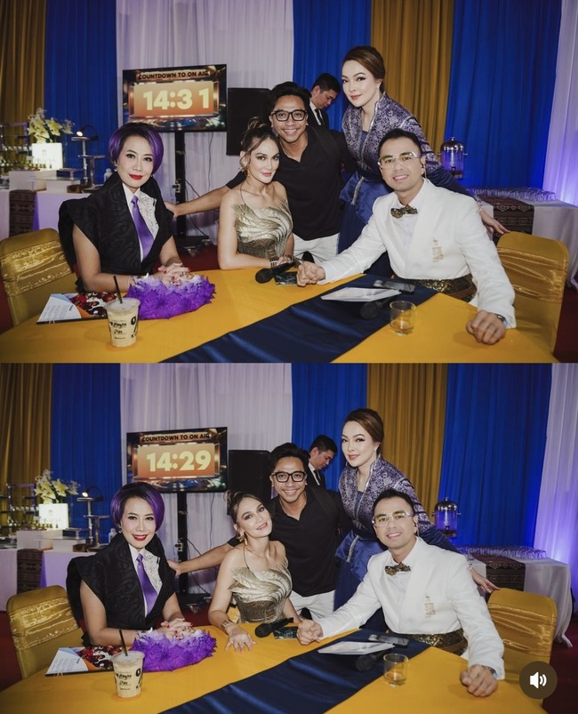 Berpose bersama rekan-rekannya, pesona kekasih Maxime Bouttier itu begitu terpancar. Tak sedikit netizen yang memberikan pujian pada penampilan Luna. Foto: Instagram/@lunamaya