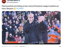 City Dilibas Liverpool, Acungan 6 Jari Guardiola Disindir Netizen