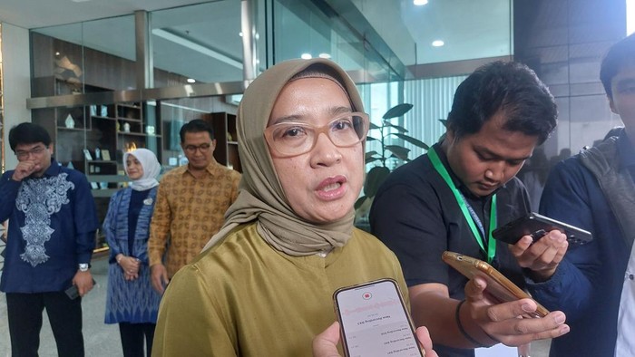 Menteri PANRB Rini Widyanti ditemui di Kantor Lembaga Administrasi Negara (LAN), Jakarta Pusat, Senin (2/12/2024).