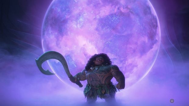 Cuplikan adegan dalam film animasi Moana 2.