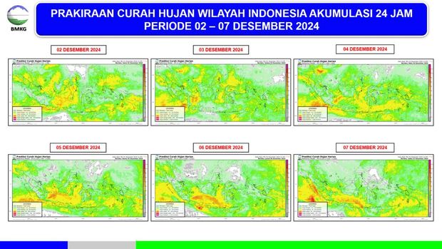 Analisis prakiraan cuaca selama sepekan ke depan (BMKG)