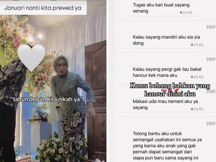Curhat wanita yang batal menikah padahal sudah menggelar acara lamaran. Postingan tersebut langsung viral di TikTok.