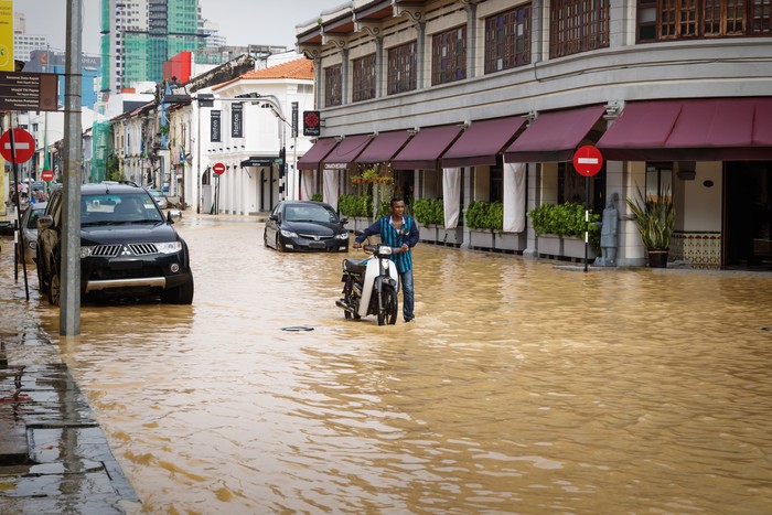 Ilustrasi banjir di Malaysia