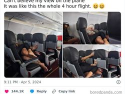 Foto Kelakuan Penumpang Pesawat Bikin Ikutan Emosi