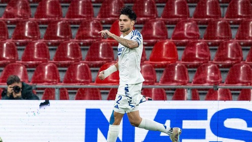 COPENHAGEN, DENMARK - AUGUST 22: FC Copenhagens Kevin Diks celebrates scoring a penalty to make it 1-0 during a UEFA Conference League play-off match between FC Copenhagen and Kilmarnock at Parken Stadion, on August 22, 2024, in Copenhagen, Denmark.  (Photo by Craig Foy/SNS Group via Getty Images)