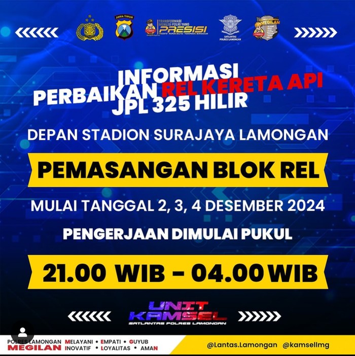 lalu lintas di lamongan macet
