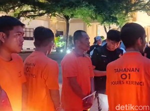 9 Tersangka Perusakan Kotak Suara Sungai Penuh Ditahan di Polda Jambi