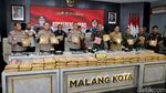 Prestasi Polresta Malang Kota Ungkap 166 Kg Ganja