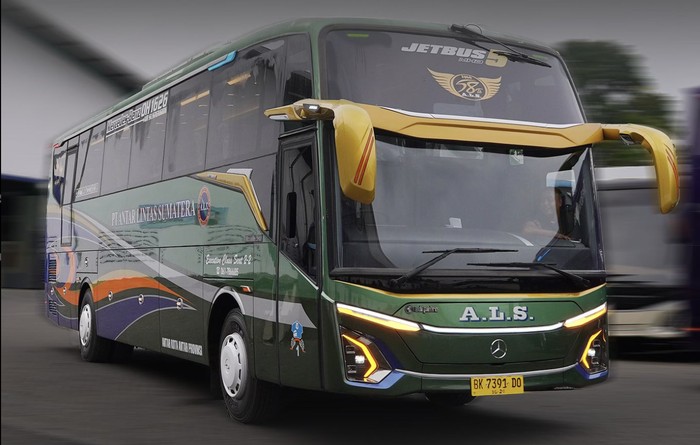 Bus baru PO ALS pakai bodi Adiputro Jetbus 5 dan sasis Mercedes-Benz