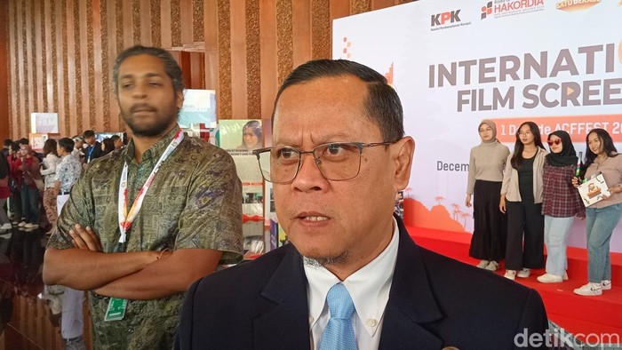 Deputi Pendidikan dan Peran Serta Masyarakat KPK Wawan Wardiana usai acara Movie Screening ASEAN-PAC di Denpasar, Rabu (4/12/2024). (Aryo Mahendro/detikBali).