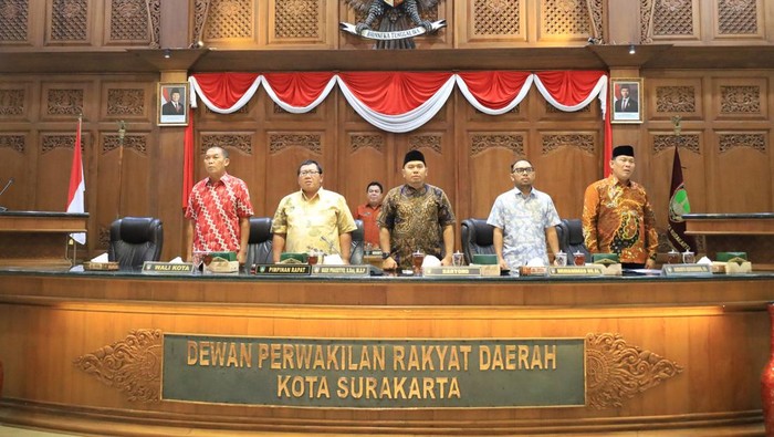 Suasana rapat paripurna DPRD Solo pada 26 November 2024. Foto diunggah Rabu (4/12/2024).