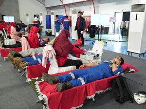 Rayakan HUT Pertamina Ke-67, Kilang Plaju Gelar Aksi Donor Darah