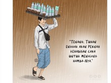 Lihat 4 Ilustrasi Jual Es Bakul Lebih Baik dari Jual Agama yang Viral