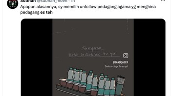 Unfollow pedagang agama ketimbang pedagang es teh. Foto: X.com
