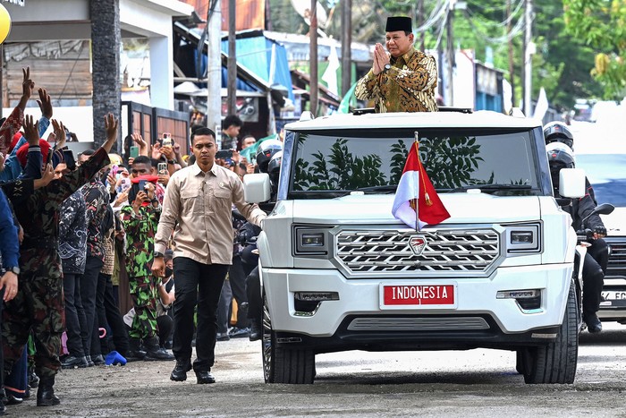 Presiden Prabowo Subianto menghadiri Tanwir sekaligus Milad ke-112 Muhammadiyah di Kupang, NTT, Rabu (4/12/2024). Prabowo hadir dengan menggunakan mobil kepresidenan MV3 Garuda Limousine buatan PT Pindad.