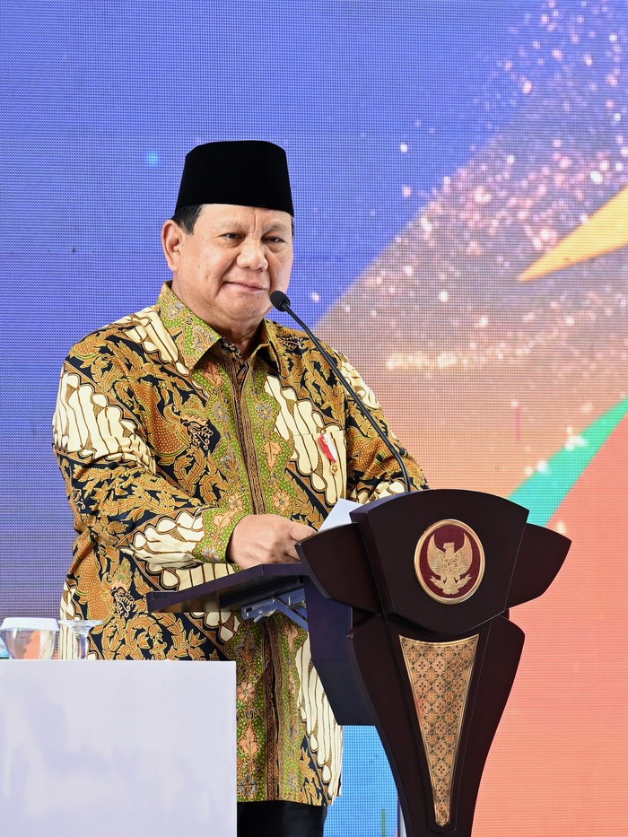 Presiden Pabowo Subianto saat membuka Tanwir dan Milad ke-112 Muhammadiyah di Universitas Muhammadiyah Kupang, NTT.