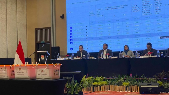 Rekapitulasi suara yang dilakukan KPU Jakbar (Joakhim Tharob/detikcom)