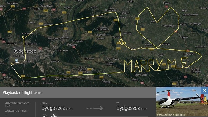Jalur Penerbangan Marry Me di FlightRadar24