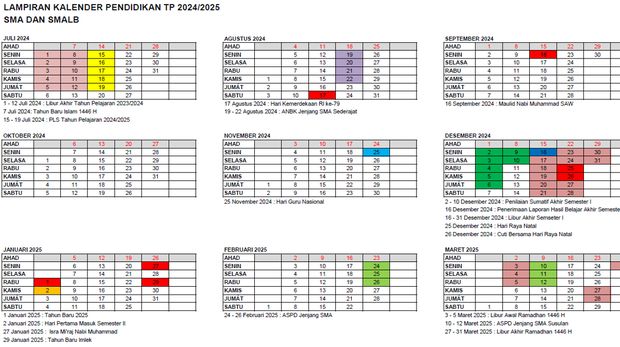 Kalender Pendidikan TA 2024/2025