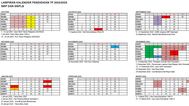 Kalender Pendidikan TA 2024/2025