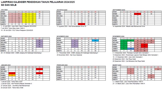 Kalender Pendidikan TA 2024/2025