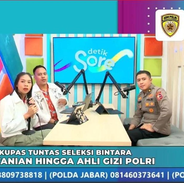 Kasubbag Penerimaan Bagdiapers Rodalpers SSDM Polri Kompol Adi Dharma di program detikSore, Kamis (5/12/2024).