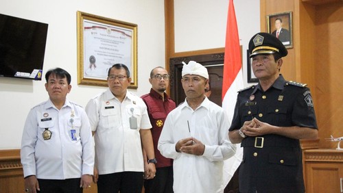 Menteri Hukum (Menkum) Supratman Andi Agtas melantik Wahyu Eka Putra sebagai Kepala Kantor Wilayah Kementerian Hukum Bali. (Foto: Istimewa)