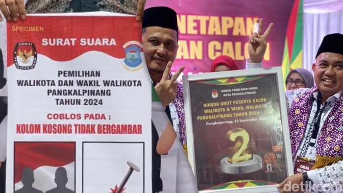 Pasangan Maulan Aklil alias Molen dan Masagus M Hakim kalah dari kotak kosong