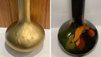 Benda ini dicat. Setelah catnya dihilangkan, aslinya jauh lebih cantik. Foto: theothercrystal via Bored Panda