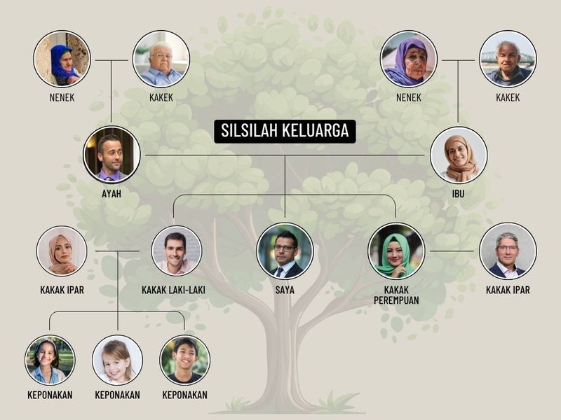 Contoh silsilah keluarga.