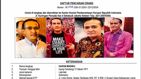 Potret Baru Harun Masiku DPO KPK