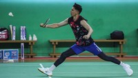 Pebulu tangkis ganda putra Indonesia Muhammad Rian Ardianto melakukan latihan persiapan jelang BWF World Tour Finals 2024 di Pelatnas PBSI, Cipayung, Jakarta, Jumat (6/12/2024).   