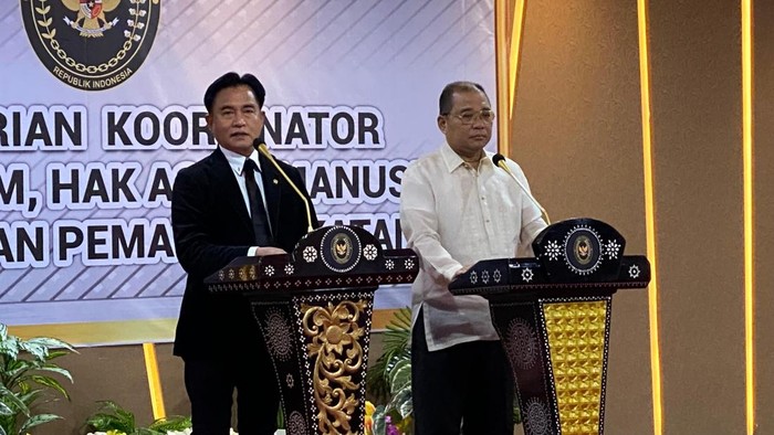 Menko Kumham Imipas Yusril Ihza Mahendra dan Wamen Departemen Kehakiman Filipina, Raul Vasquez