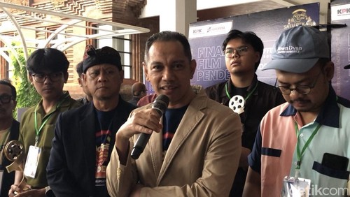 Wakil Ketua KPK, Nurul Ghufron usai menghadiri awarding anti-corruption film festival (Accfest) di Denpasar, Jumat (6/12/2024). (Ida Bagus Putu Mahendra/detikBali)