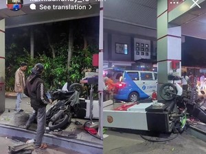 Sopir Angkot JakLingko Nabrak-nabrak di SPBU Joglo Dipecat